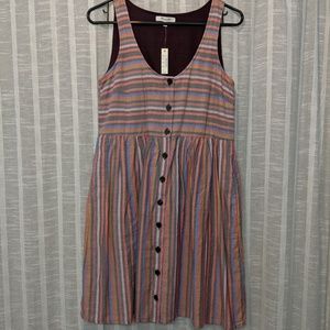 Madewell Tank Dress in Rainbow Stripe
